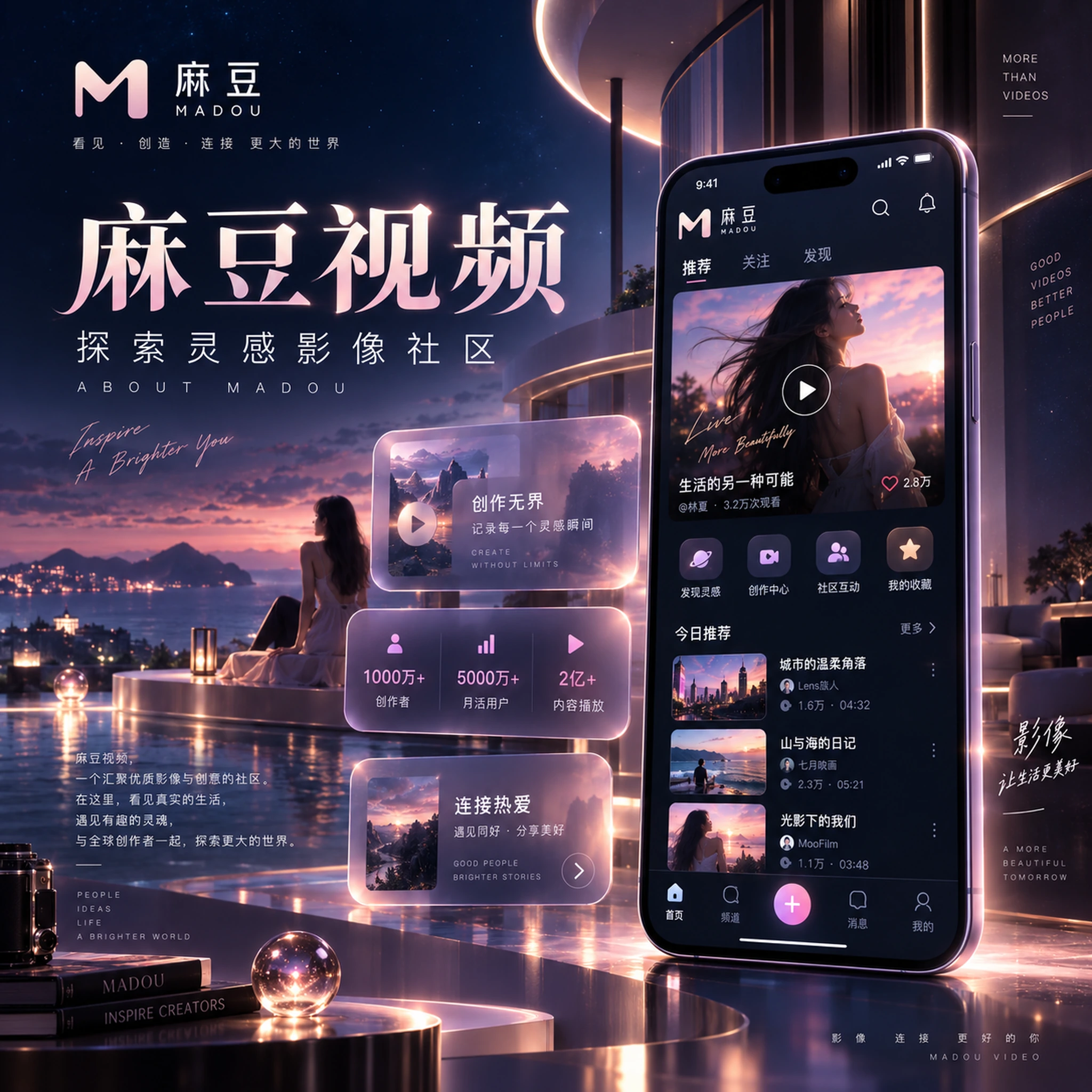 小房间也能拍出层次的访谈画面